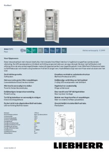 Product informatie LIEBHERR koelkast inbouw IRBdi 5171 20