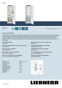 Product informatie LIEBHERR koelkast inbouw IRBe 5120 20