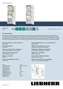 Product informatie LIEBHERR koelkast inbouw IRe3921 20
