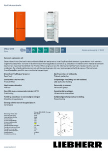 Product informatie LIEBHERR koelkast oranje CNcor 5203 22