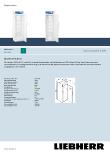 Product informatie LIEBHERR koelkast professioneel FKDv4211 21
