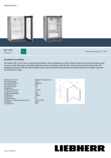 Product informatie LIEBHERR koelkast professioneel rvs look BCv1103 22