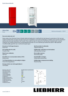 Product informatie LIEBHERR koelkast rood CNcre 5203 22