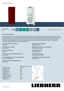 Product informatie LIEBHERR koelkast rood CNcwr 5203 22