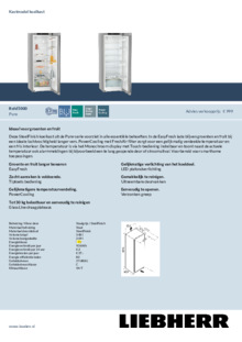 Product informatie LIEBHERR koelkast rvs SRBsdd 526i 22