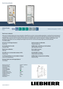 Product informatie LIEBHERR koelkast rvs look KGNsf 57Va03 20
