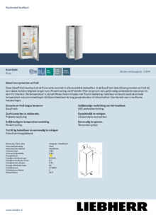 Product informatie LIEBHERR koelkast rvs look Rsfd 4600 22