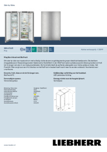 Product informatie LIEBHERR koelkast side by side rvs look XRFsf 5225 22