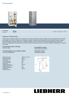 Product informatie LIEBHERR koelkast staalgrijs Kele2834 26