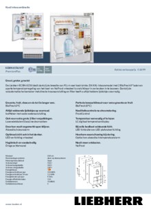 Product informatie LIEBHERR professionele vrieskist  ijsconservator EFE1152 21