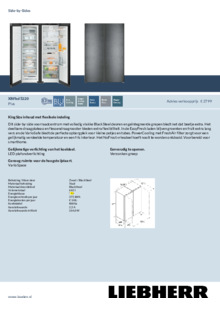 Product informatie LIEBHERR side by side koelkast blacksteel XRFbd 5220 22