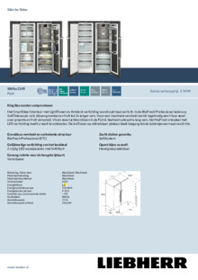 Product informatie LIEBHERR side by side koelkast blacksteel XRFbs 5295 22