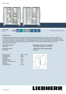 Product informatie LIEBHERR side by side koelkast rvs XRFsd 5265 20