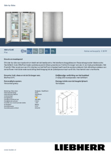 Product informatie LIEBHERR side by side koelkast rvs look XRFsf 5245 20