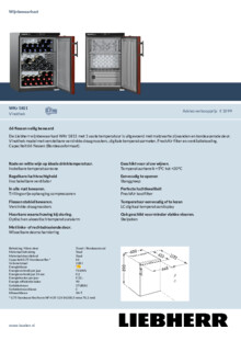 Product informatie LIEBHERR wijnkoelkast WKR 1811 26