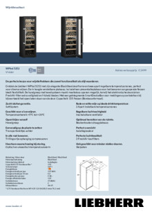 Product informatie LIEBHERR wijnkoelkast WPBSI 5252 20