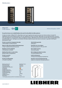 Product informatie LIEBHERR wijnkoelkast WPGBI 5272 20