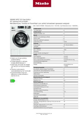 Product informatie MIELE wasmachine WEI895WPS