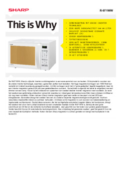 Product informatie SHARP combi magnetron wit R971SWW