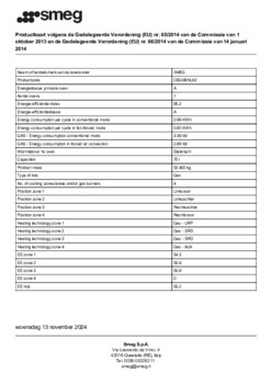 Product informatie SMEG fornuis rvs C6GMXNLK2