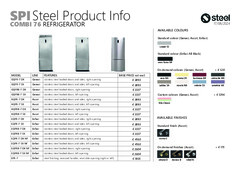 Product informatie STEEL koelkast GQFR 7 DX