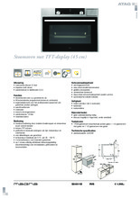 Product informatie ATAG stoomoven inbouw rvs SX4511D