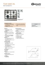 Product informatie BAUKNECHT kookplaat inbouw TGW6465IXL