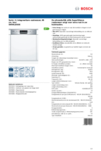 Product informatie BOSCH vaatwasser inbouw SMI46JS03E