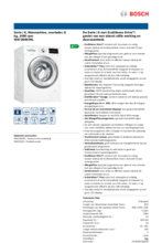 Bosch WAT28493NL wasmachine, 8 kg. 1400 toeren