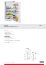 Product informatie PELGRIM koelkast inbouw KK2102V