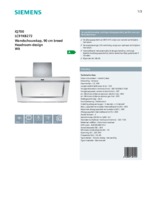 Product informatie SIEMENS afzuigkap wand LC91KB272