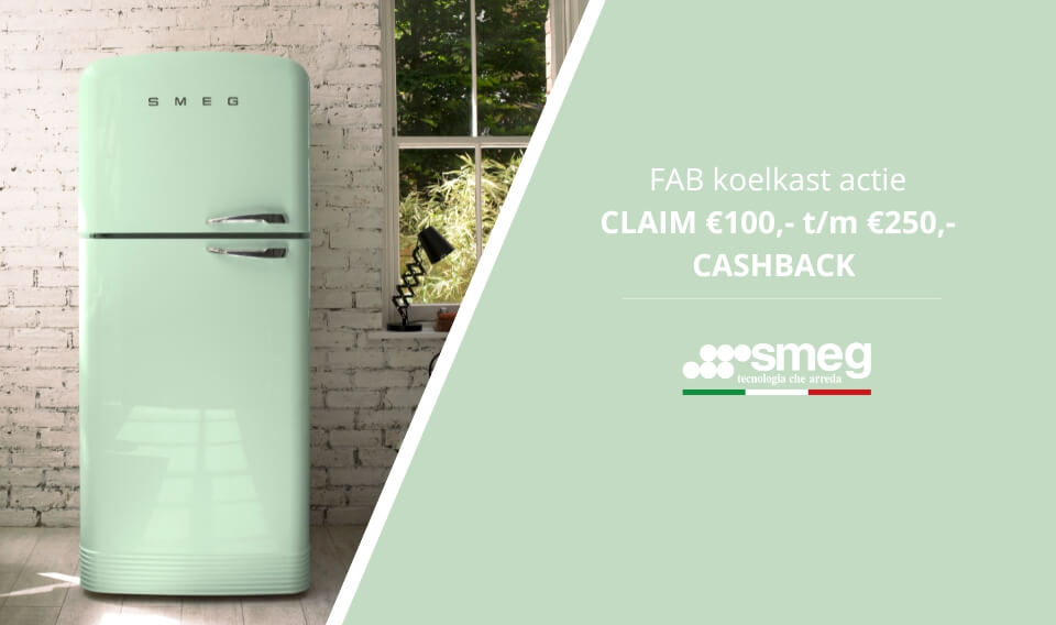 Tot € 250,- cashback op Smeg retro actiemodel koelkasten